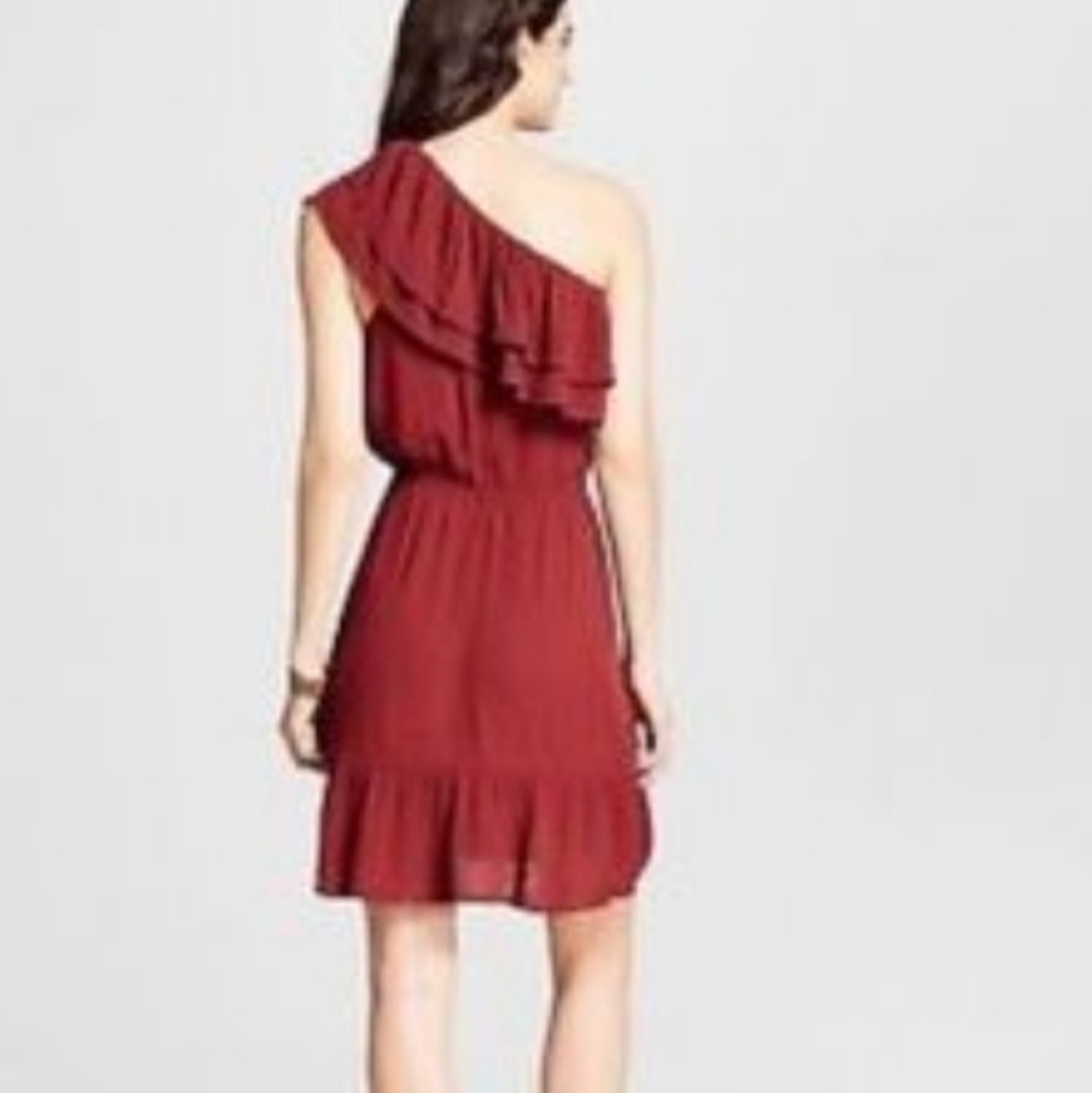 One Shoulder Ruffle Dress - Picture 2 of 7